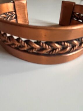 Copper-Tone Braided Cuff Bracelet